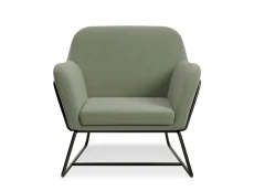 LPD LPD Charles Sage Green Velvet Fabric Armchair
