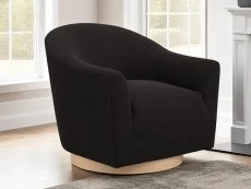 LPD LPD Daphne Black Boucle Fabric Swivel Chair