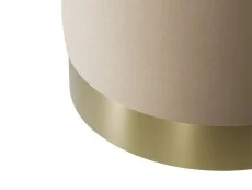 LPD LPD Lara Beige and Gold Fabric Bedroom Stool