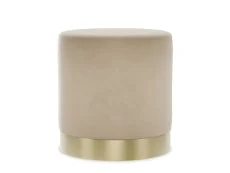 LPD Lara Beige and Gold Fabric Bedroom Stool