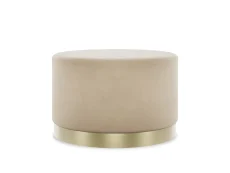 LPD LPD Lara Large Beige and Gold Fabric Bedroom Stool