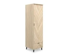 LPD LPD Stockholm Chevron Light Oak 1 Door 1 Drawer Wardrobe