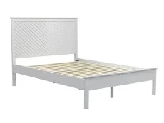 Kyoto Kyoto Chevron White Wooden Bed Frame