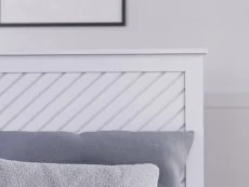 Kyoto Kyoto Chevron White Wooden Bed Frame