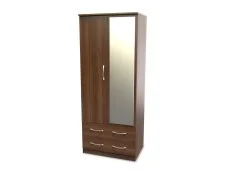 Welcome Welcome Avon 2 Door 2 Drawer Mirrored Double Wardrobe (Assembled)