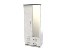 Welcome Welcome Avon 2 Door 2 Drawer Mirrored Double Wardrobe (Assembled)