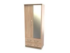 Welcome Welcome Avon 2 Door 2 Drawer Mirrored Double Wardrobe (Assembled)