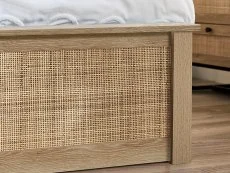 Julian Bowen Julian Bowen Padstow Rattan Oak Wooden Ottoman Bed Frame