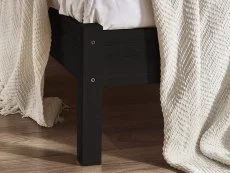 Julian Bowen Julian Bowen Padstow Rattan Black Wooden Bed Frame