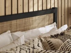 Julian Bowen Julian Bowen Padstow Rattan Black Wooden Bed Frame