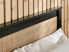 Julian Bowen Julian Bowen Padstow Rattan Black Wooden Ottoman Bed Frame