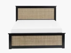 Julian Bowen Julian Bowen Padstow Rattan Black Wooden Ottoman Bed Frame