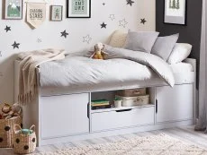Julian Bowen Julian Bowen Atom White Wooden Cabin Bed Frame