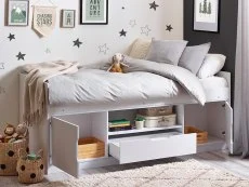 Julian Bowen Julian Bowen Atom White Wooden Cabin Bed Frame