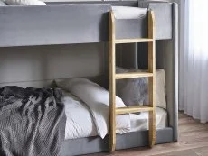 Julian Bowen Julian Bowen Daytona Single Grey Velvet Fabric Bunk Bed Frame