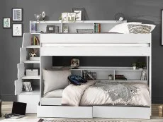 Julian Bowen Julian Bowen Camelot Single White Wooden Bunk Bed Frame