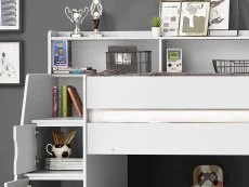 Julian Bowen Julian Bowen Camelot Single White Wooden Bunk Bed Frame