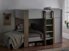 Julian Bowen Julian Bowen Horizon 3ft Single Light Wood and White Wooden Bunk Bed Frame