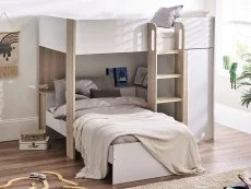 Julian Bowen Julian Bowen Horizon Single Light Wood and White Wooden Bunk Bed Frame