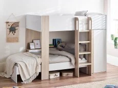 Julian Bowen Julian Bowen Horizon Single Light Wood and White Wooden Bunk Bed Frame