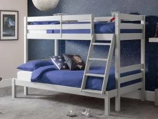 Julian Bowen Julian Bowen Merlin Dove Grey Wooden Triple Bunk Bed Frame