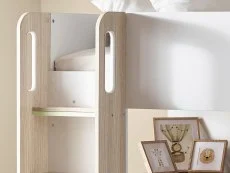 Julian Bowen Julian Bowen Ocean White and Light Oak Wooden High Sleeper Bed Frame
