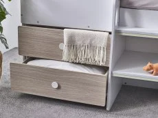 Julian Bowen Julian Bowen Orpheus White and Light Oak Wooden Mid Sleeper Bed Frame