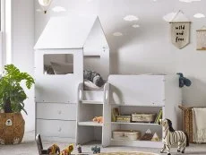 Julian Bowen Julian Bowen Orpheus White Wooden Mid Sleeper Bed Frame