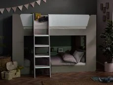 Julian Bowen Julian Bowen Parsec Taupe and White Wooden Bunk Bed Frame