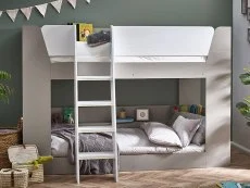 Julian Bowen Julian Bowen Parsec Taupe and White Wooden Bunk Bed Frame