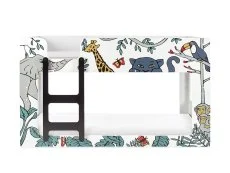 Julian Bowen Julian Bowen Safari Jungle Print Wooden Bunk Bed Frame