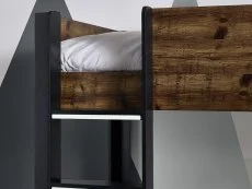 Julian Bowen Julian Bowen Solomon Black and Rustic Effect Wooden Bunk Bed Frame