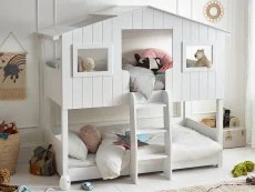 Julian Bowen Julian Bowen Willow White Wooden Bunk Bed Frame