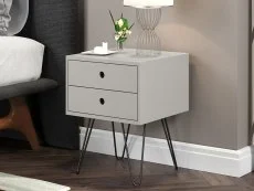 Core Core Options Telford Grey 2 Drawer Bedside Table