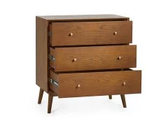 Julian Bowen Julian Bowen Lowry Cherry Ash 3 Drawer Chest of Drawers