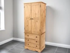 Core Core Corona 2 Door 3 Drawer Pine Wooden Wardrobe