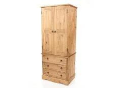 Core Core Corona 2 Door 3 Drawer Pine Wooden Wardrobe