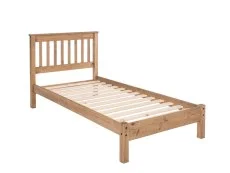Core Core Corona Antique Waxed Pine Wooden Bed Frame