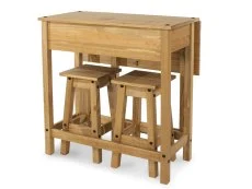 Core Core Corona Pine Breakfast Drop Leaf Table and 2 Stools Set