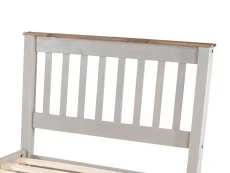 Core Core Corona Grey and Waxed Pine Wooden Bed Frame