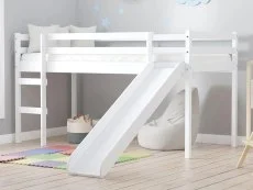 Birlea Birlea Frankie White Mid Sleeper Bed Frame with Slide