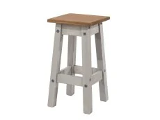 Core Core Corona Grey and Waxed Pine Breakfast Drop Leaf Table and 2 Stools Set