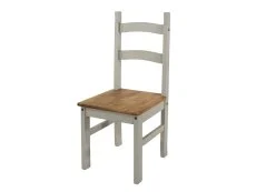 Core Core Corona Grey and Waxed Pine Square Dining Table and 2 Chair Set