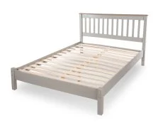 Core Core Corona Grey and Waxed Pine Wooden Bed Frame