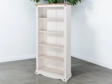 Core Core Corona White and Pine Tall Bookcase