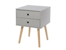 Core Core Options Scandia Grey 2 Drawer Bedside Table