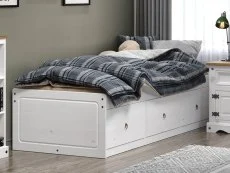 Core Core Corona White Wooden Cabin Bed Frame