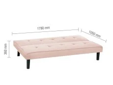 Birlea Birlea Aurora Pink Velvet Sofa Bed