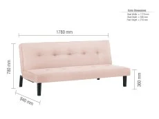 Birlea Birlea Aurora Pink Velvet Sofa Bed