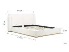Birlea Birlea Eden White Boucle Bed Frame